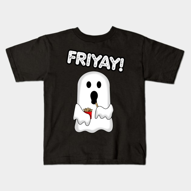 Emoji ghost , tgif friyay Kids T-Shirt by Art by Eric William.s